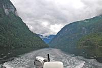 Looking back down Princess Louisa Inlet.