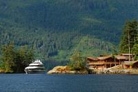 A large yacht fills Malibu rapids.